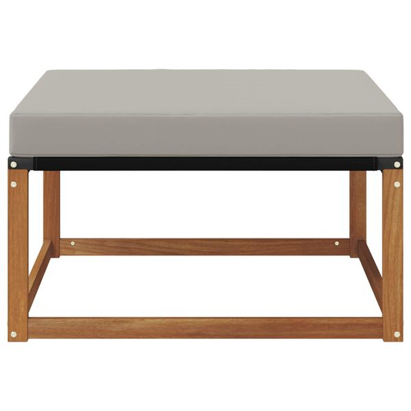 vidaXL Външна табуретка Солидно акациево дърво Естествен