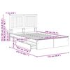 vidaXL Легло с място за съхранение Бяло 120 x 200 cm Инженерно дърво