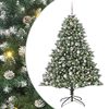 vidaXL С изкуствено коледно дърво с 300 LED светодиода Зелен 180 cm