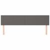 vidaXL Табла за легло, сива, 160x5x78/88 см, изкуствена кожа