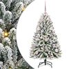 vidaXL С изкуствено коледно дърво 120 cm 150 LED светодиода Топло бяло