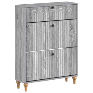 vidaXL Шкаф за обувки ALKMAAR 78 x 24 x 103 см Инженерна дървесина