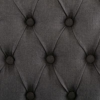 vidaXL Трапезни столове, 2 бр, сиви, текстил имитация лен