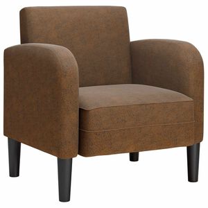 vidaXL Разтегателен диван с подлакътници кафяв 54 см изкуствена кожа