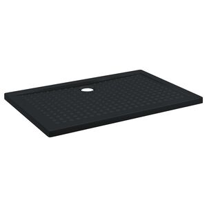 vidaXL Основен трей за душ с точки Черен 120 x 80 x 4 см ABS