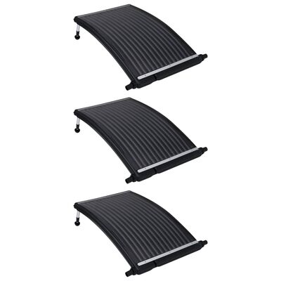 vidaXL Извити соларни панели за отопление на басейн, 3 бр, 110x65 см