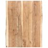 vidaXL Плот за маса, акациево дърво масив, 80x(50-60)x3,8 cм
