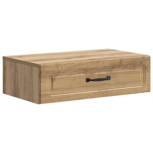 vidaXL Стенен страничен масичка 59 x 34,5 x 17 см Инженерна дървесина