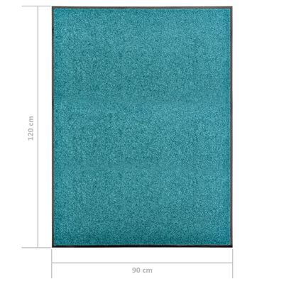 vidaXL Перима изтривалка, синьо-зелена, 90x120 см