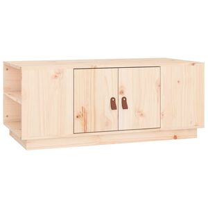 vidaXL Кафе маса, 100x50x41 см, борово дърво масив