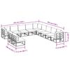 vidaXL Градински Софа Комплект с възглавница 11 pcs Черно Алуминий