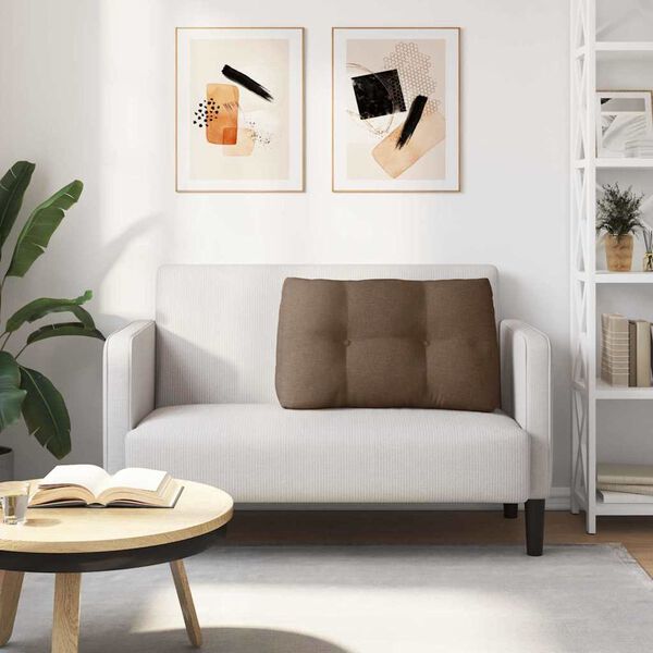 vidaXL Възглавница за гръб Кафяво 80 x 24 x 50 см текстил