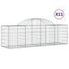 vidaXL Габионни кошници арка 11 бр 200x50x60/80 см поцинковано желязо