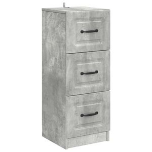 vidaXL Чекмеджетен шкаф Бетонно сиво 33 x 34,5 x 87 см