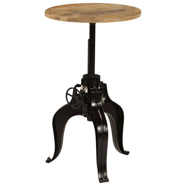 vidaXL Бар маса, мангово дърво масив, 60x(76-110) см