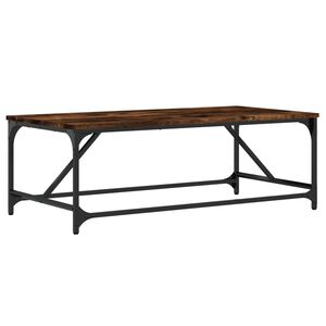 vidaXL Кафе маса, опушен дъб, 100x50x35 см, инженерно дърво