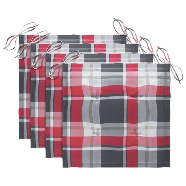 vidaXL Градински трапезни столове с възглавници, 3 бр, акация масив