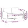 vidaXL 2-местен диван, светлосив, 120 см, плат