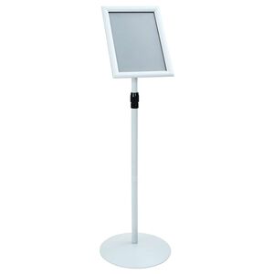 vidaXL Поставка за плакат Сребрист 33 x 33 x 126 см PVC и стомана