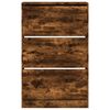 vidaXL Шкаф за обувки, опушен дъб, 80x21x125,5 см, инженерно дърво