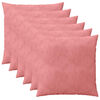 vidaXL Калъфка за възглавница 6 pcs HEERLEN Розово 60 x 60 cm Кадифе