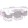 vidaXL Градински диван с възглавници, 8 части, бежов полиратан