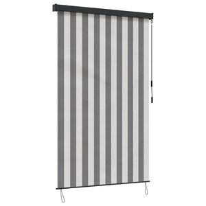 vidaXL Ролетна щора Антрацит и бяло 180 x 250 cm Текстил и Алуминий