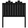 vidaXL Горна табла за легло, черна, 96x4x110 см, бор масив