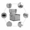 vidaXL Recliner Chair Cloud Grey Fabric