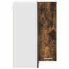 vidaXL Висящ шкаф Димящ дъб и бяло 57 x 57 x 80 см Инженерно дърво