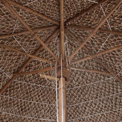 vidaXL Бамбуков чадър, 270 см, покрив от бананови листа