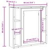 vidaXL Огледален шкаф за баня опушен дъб 60x16x60 см инженерно дърво