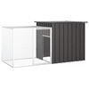 vidaXL Клетка за пилета, антрацит, 200x91x100 см, поцинкована стомана