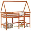 vidaXL Рамка за таванско легло Восъчен Кафяв 90 x 190 cm