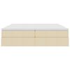 vidaXL Легло с място за съхранение и матрак с матрак Крем 200 x 200 cm