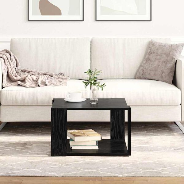 vidaXL Масичка за кафе Черния дъб 51,5 x 51,5 x 30 см Инженерно дърво