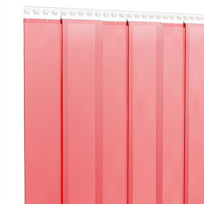vidaXL Завеса за врата червена 200x1,6 мм 10 м PVC
