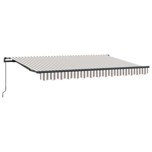 vidaXL Прибираща се тента Светлосив и бял 300 x 250 cm