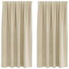 vidaXL Затъмняващи завеси 2 pcs Крем 140 x 175 cm Кадифе
