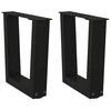 vidaXL Крака за масичка за кафе, V-образни, 2 бр., черни, 40 x (30-31,3) см, стомана