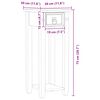 vidaXL Стойка за растения Бяло 30 x 30 x 73 см Солидно борово дърво