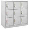 vidaXL Заключващ се шкаф, светлосив, 90x45x92,5 см, стомана