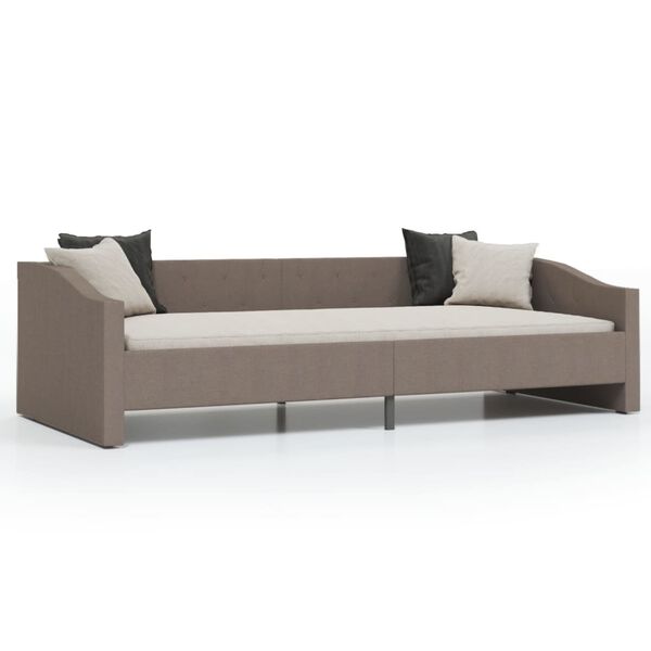 vidaXL Дневно легло, USB, таупе, текстил, 90х200 см