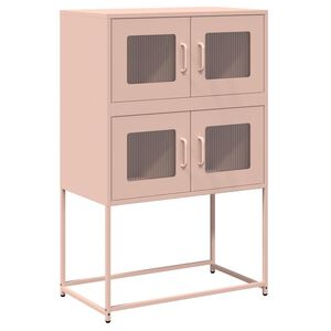vidaXL Висока дъска Pink 68x39x107 cm Стомана
