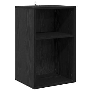 vidaXL Шкаф за грамофонни плочи Черен дъб 38 x 33 x 61 см