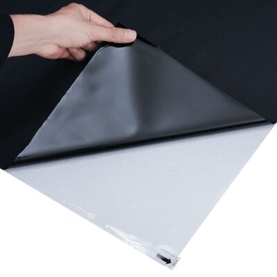 vidaXL Фолио за прозорци статично черен мат 45x1000 см PVC