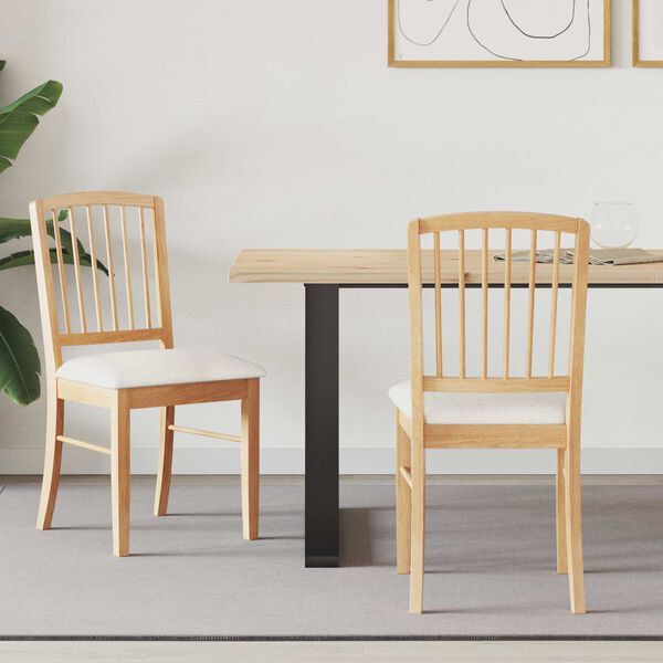 vidaXL Обедени столове 2 pcs Естествен 50 x 52,5 x 91 см
