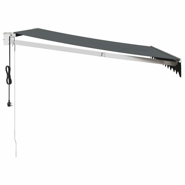 vidaXL Автоматично прибираща се тента, антрацит, 3x2,5 м
