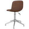 vidaXL Въртящи се трапезни столове, 2 бр, кафяви, текстил
