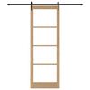 vidaXL Преплъзваща се врата ORKDAL Естествен 83 x 232 см